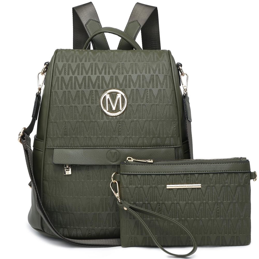 MKP Women Fashion Backpack Purse Multi Pockets Signature Anti-Theft Rucksack😜